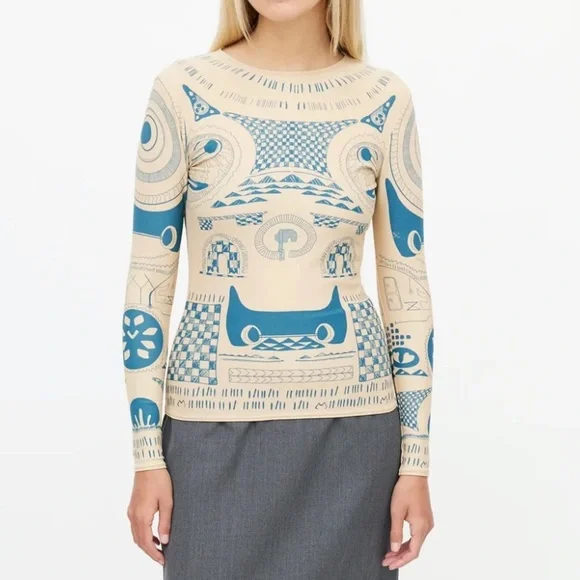 Maison Martin Margiela for H&M “Tattoo” long sleeve top, sz2, EUC
